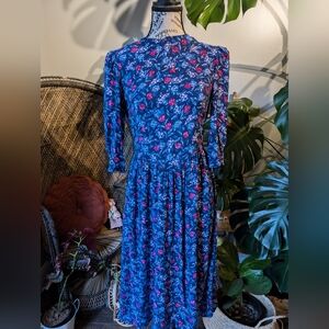 Vintage Karin Stevens Petites Floral Cottagecore Prairie Dress Size 6